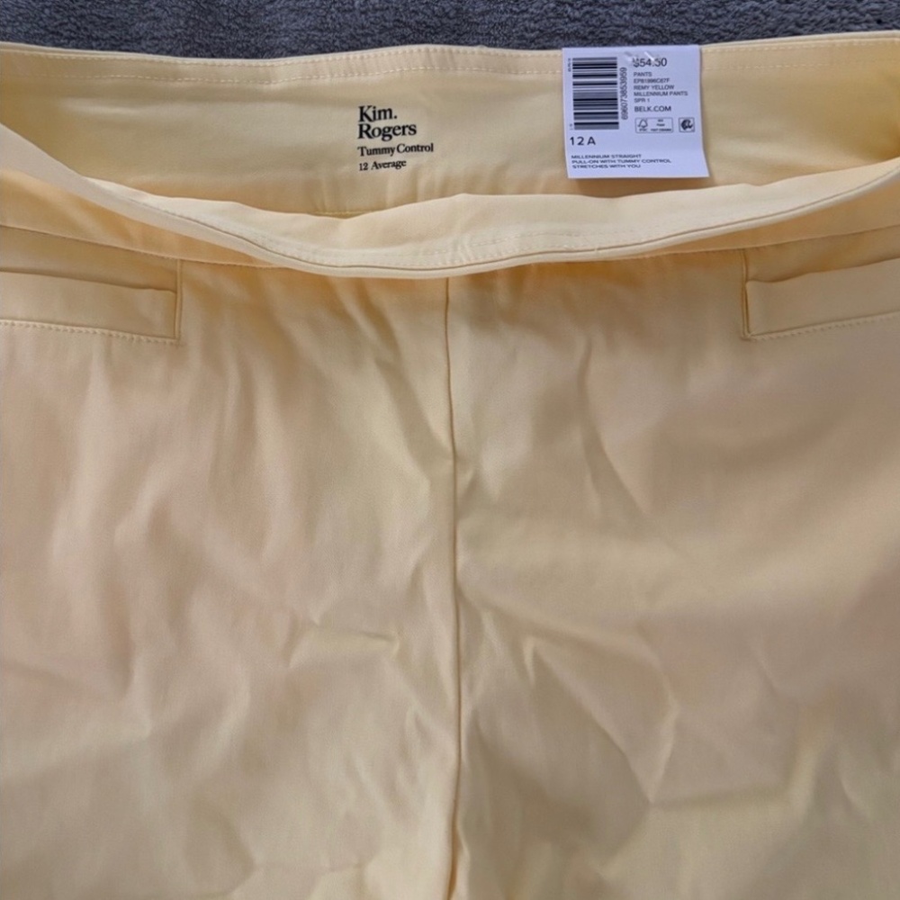 Kim Rogers Light Yellow Tummy Control Pants